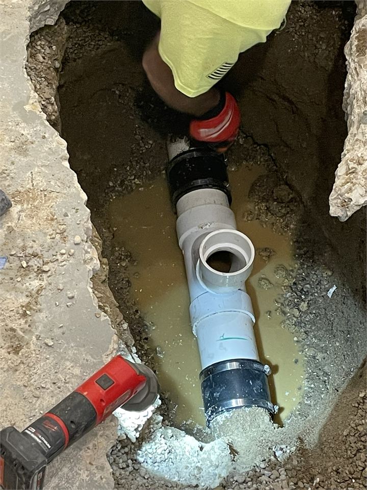 Replacement piping installed on-site